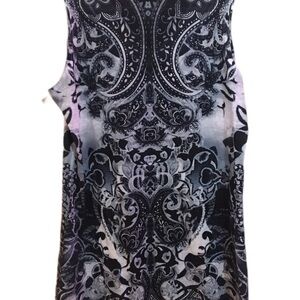 Elegant Black and White Patterned Women's Top